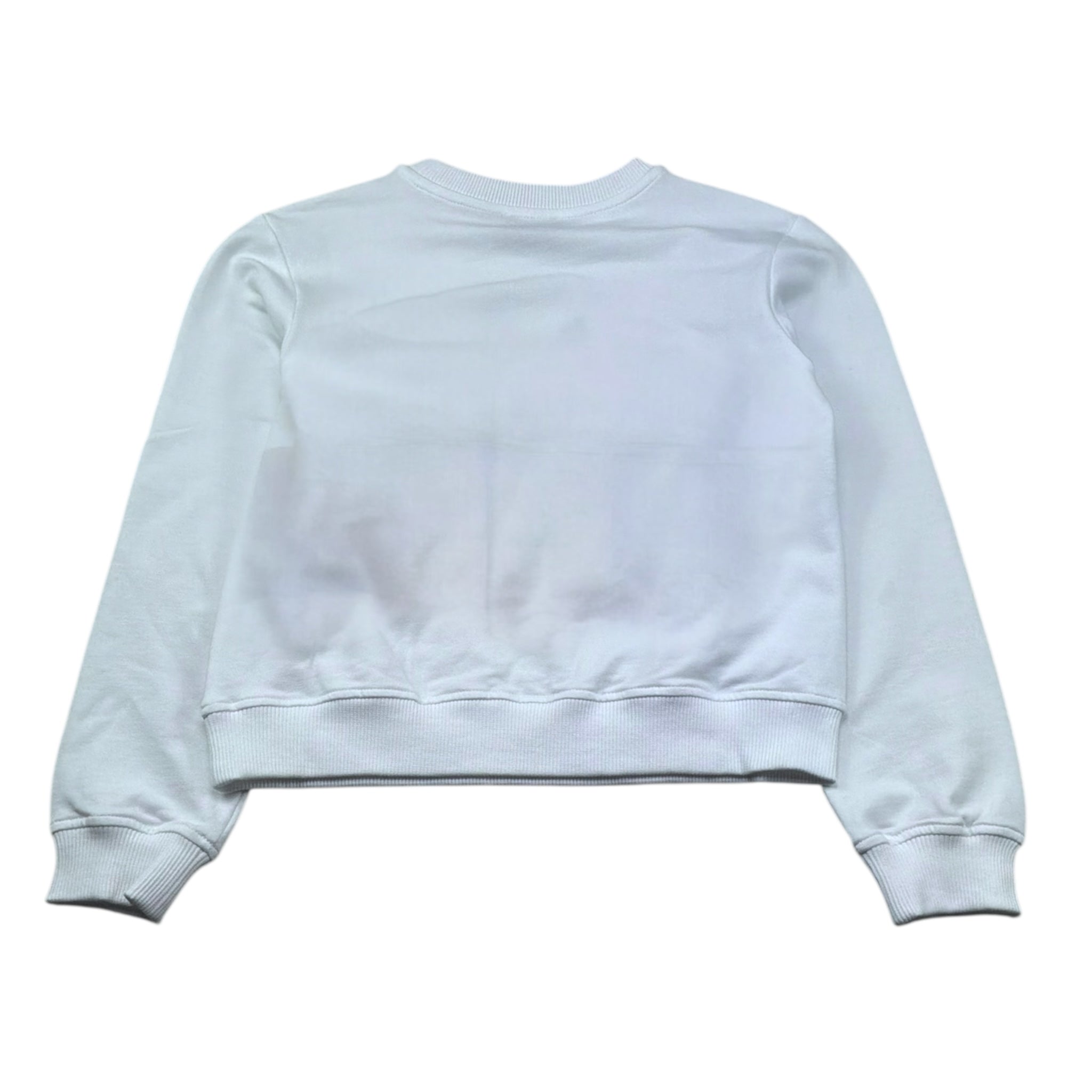 Moschino Felpa Girocollo Tinta Unita con Stampa per Bambina HLF02M BIANCO MOSCHINO 