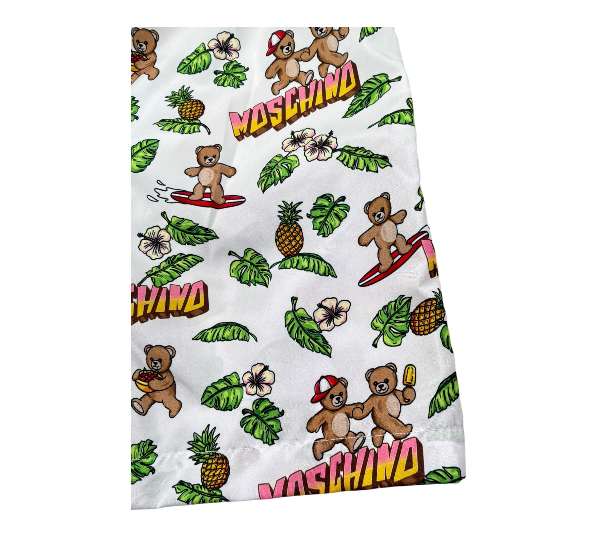 Moschino Costume Tinta Unita con Stampe In Contrasto per Bambino HLU01M BIANCO MOSCHINO 