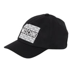 Moschino Berretto Tinta Unita con Stampe Logo per Neonato HOX00W NERO MOSCHINO 