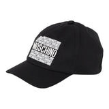 Moschino Berretto Tinta Unita con Stampe Logo per Neonato HOX00W NERO MOSCHINO 