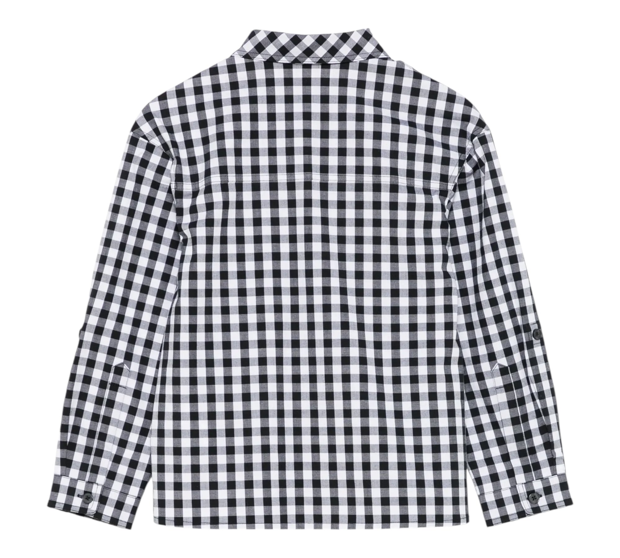 Moschino Camicia Manica Lunga Fantasia Qaudri per Bambino HUC01J BIANCO/NERO MOSCHINO 