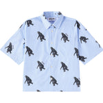 Moschino Camicia Mezza Manica Fantasia A Righe per Bambino HUC01L AZZURRO MOSCHINO 