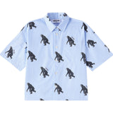 Moschino Camicia Mezza Manica Fantasia A Righe per Bambino HUC01L AZZURRO MOSCHINO 