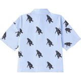 Moschino Camicia Mezza Manica Fantasia A Righe per Bambino HUC01L AZZURRO MOSCHINO 