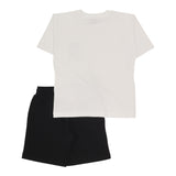 Moschino Completo 2 Pezzi T-Shirt-Bermuda  per Bambino HUG00R BIANCO/NERO MOSCHINO 