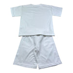 Moschino Completo 2 Pezzi T-Shirt-Bermuda Tinta Unita per Bambino HUG00X BIANCO MOSCHINO 