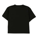 Moschino T-Shirt Girocollo tinta unita con Stampa Nero per Bambino HUM054 NERO MOSCHINO 