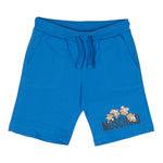 Moschino Bermuda tinta unita con Logo Blu per Bambino HUQ01OX BLU MOSCHINO 