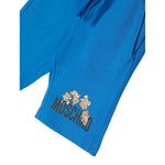 Moschino Bermuda tinta unita con Logo Blu per Bambino HUQ01OX BLU MOSCHINO 