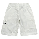 Moschino Bermuda Tinta Unita con Elastico In Vita per Bambino HUQ02I BIANCO MOSCHINO 