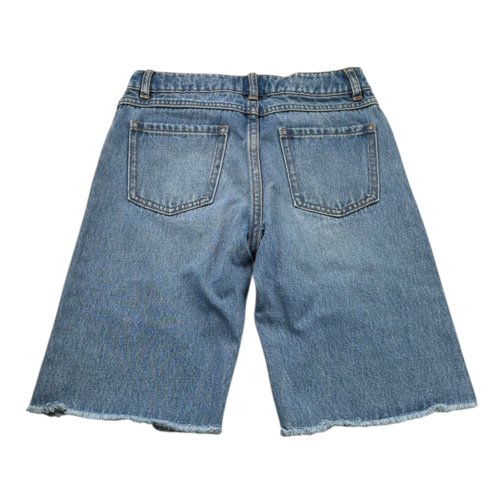 Moschino Bermuda In Denim Tinta Unita con Girovita Regolabile per Bambino HUQ02J BLU MOSCHINO 