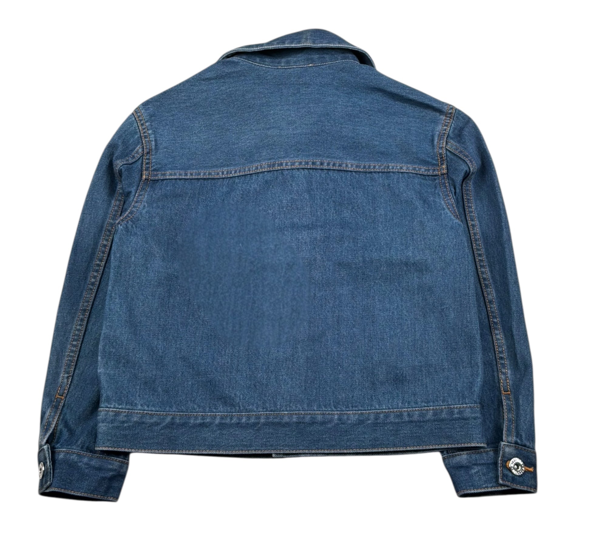 Moschino giubbino Manica Lunga In Denim Tinta Unita per Bambino HUS05L BLU MOSCHINO 