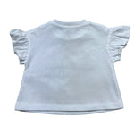 Moschino T-Shirt Girocollo Tinta Unita con Stampa per Neonata MBG01G BIANCO MOSCHINO 