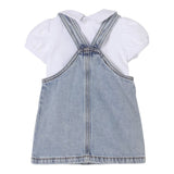 Moschino Completo 2 Pezzi T-Shirt-Salpette In Denim per Neonata MDG019 BIANCO MOSCHINO 