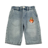 Moschino Jeans Tinta Unita con Elastico In Vita per Neonata MDP03I AZZURRO MOSCHINO 