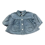 Moschino Camicia In Denim Tinta Unita con Logo per Neonata MDS02K AZZURRO MOSCHINO 