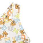Moschino Abito Tinta Unita con Stampa per Neonata MDV0C1N BIANCO MOSCHINO 
