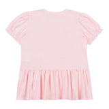 Moschino Abito Tinta Unita con Stampa per Neonata MDV0C7 ROSA MOSCHINO 
