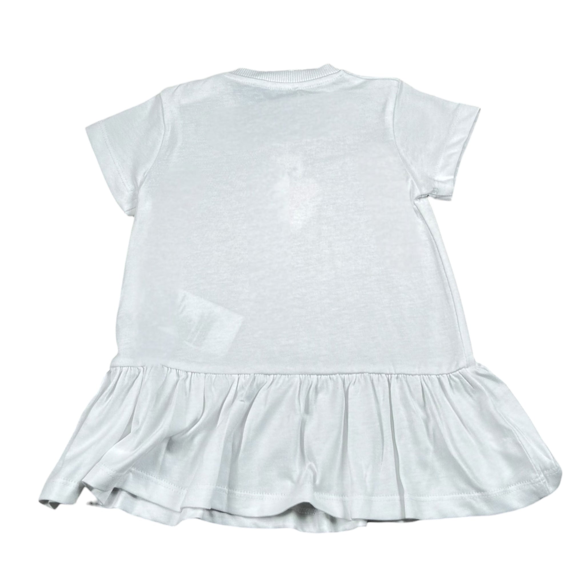 Moschino Abito Mezza Manica Tinta Unita con Stampa per Neonata MDV0DJ BIANCO MOSCHINO 