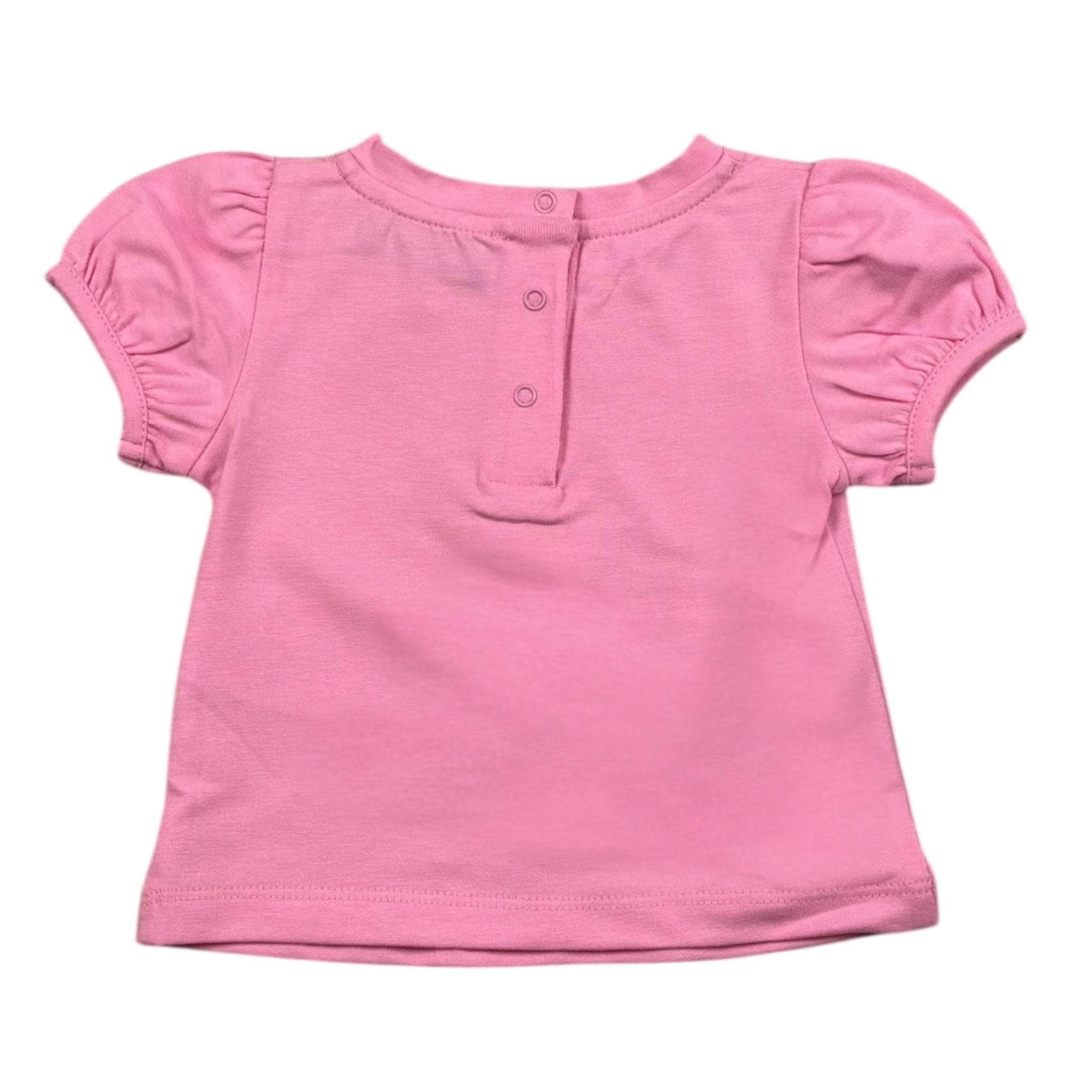 Moschino T-Shirt Girocollo Tinta Unita con Stampa per Neonata MLM02B ROSA MOSCHINO 