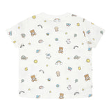 Moschino T-Shirt Girocollo Tinta Unita con Stampe per Neonato MOM047 BIANCO MOSCHINO 