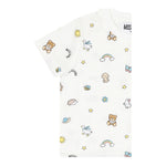 Moschino T-Shirt Girocollo Tinta Unita con Stampe per Neonato MOM047 BIANCO MOSCHINO 