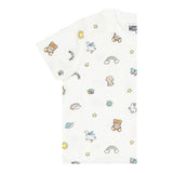 Moschino T-Shirt Girocollo Tinta Unita con Stampe per Neonato MOM047 BIANCO MOSCHINO 