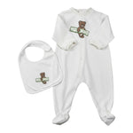 Moschino Tutina Tinta Unita con Logo per Neonato MOY06Y BIANCO MOSCHINO 