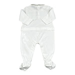 Moschino Tutina Tinta Unita con Logo per Neonato MOY06Y BIANCO MOSCHINO 