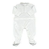 Moschino Tutina Tinta Unita con Logo per Neonato MOY06Y BIANCO MOSCHINO 