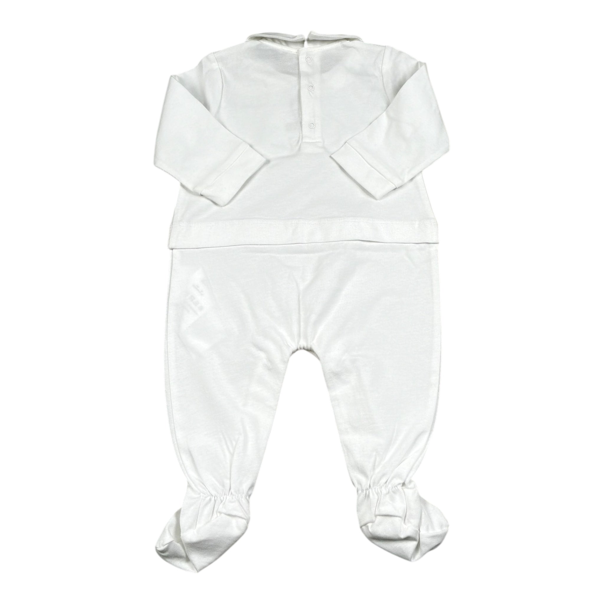 Moschino Tutina Tinta Unita con Logo per Neonato MOY06Y BIANCO MOSCHINO 