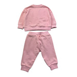 Moschino Completo 2 Pezzi Felpa-Pantalone Tinta Unita per Neonata MSK039 ROSA MOSCHINO 