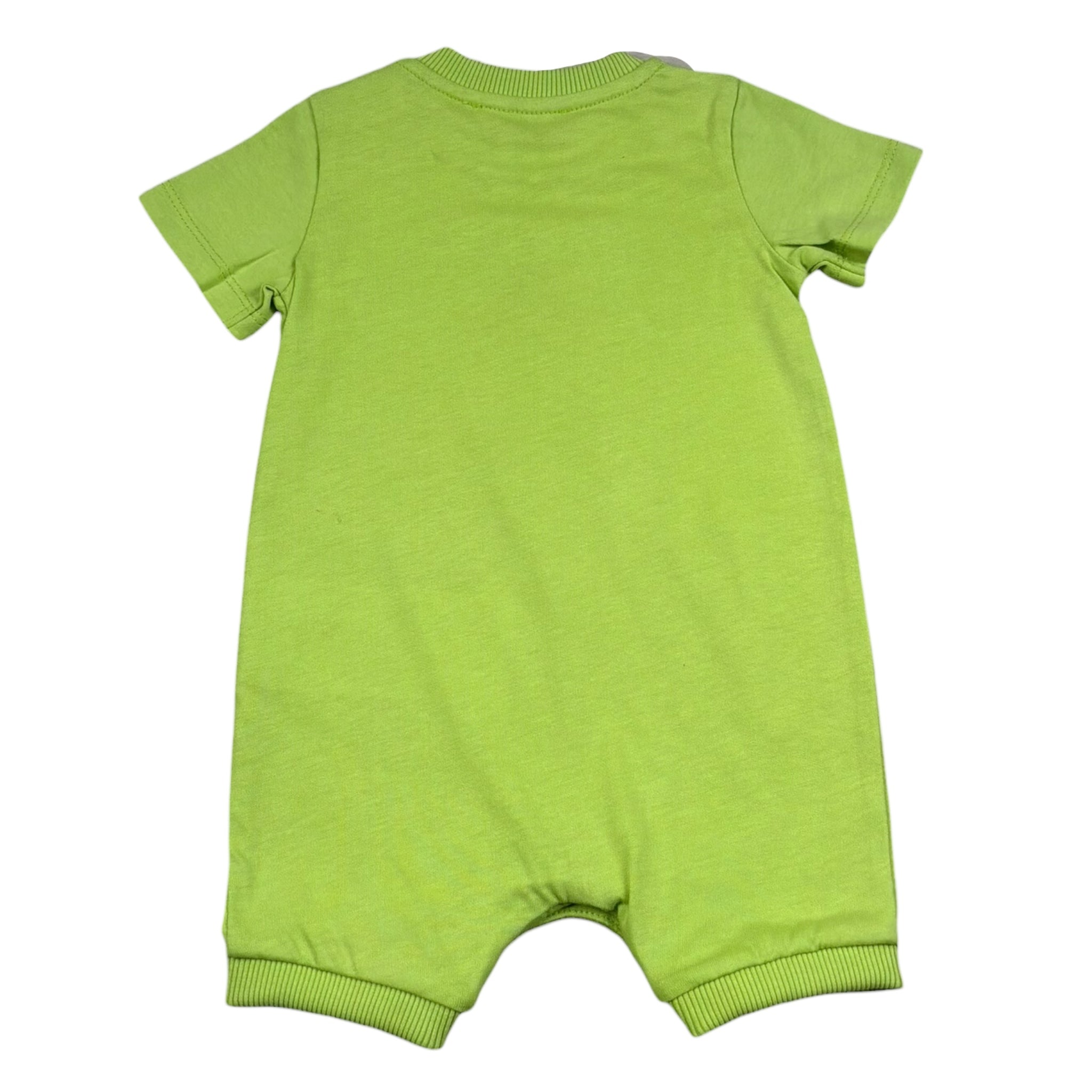 Moschino Pagliaccetto Tinta Unita con Stampa per Neonata MTY022 VERDE MOSCHINO 