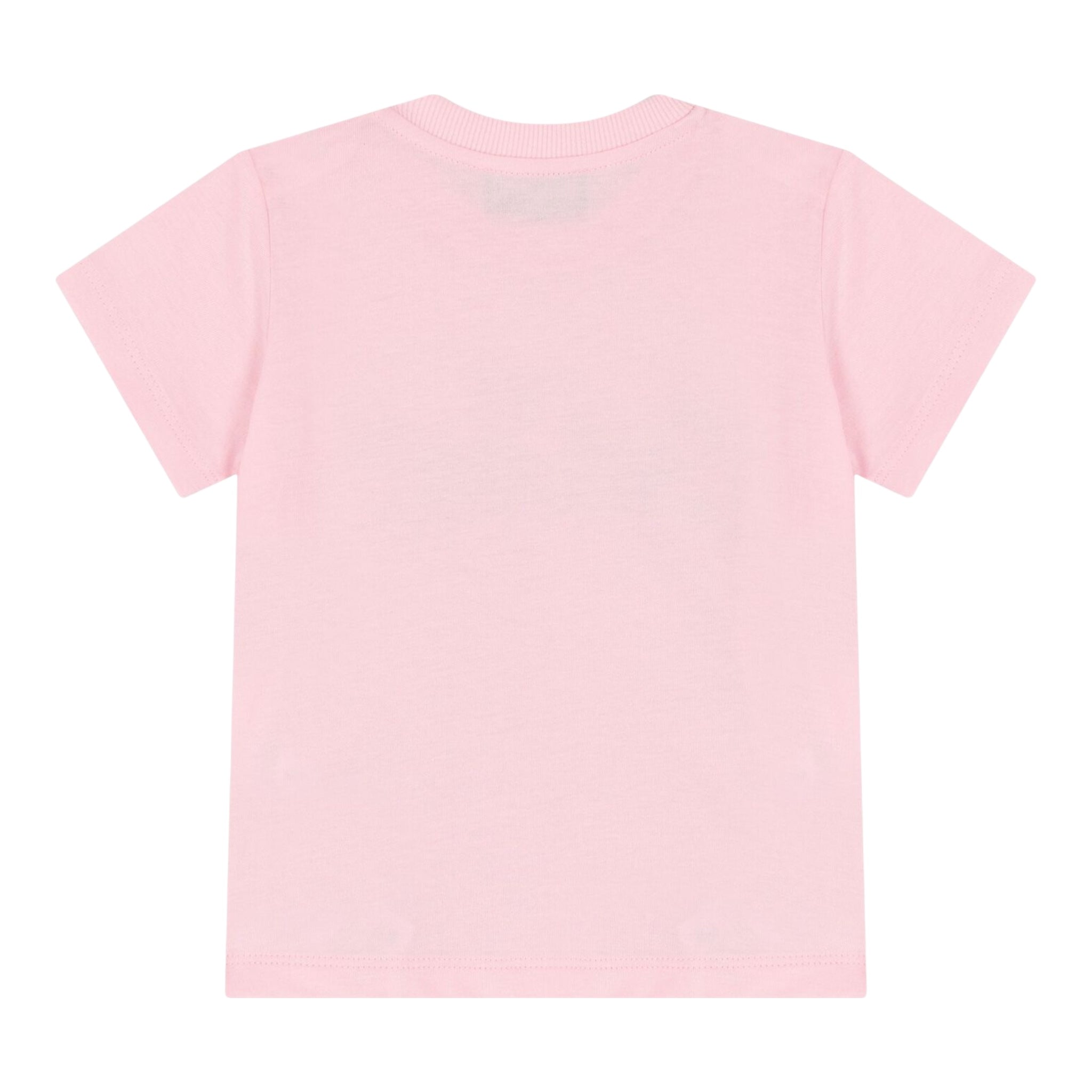 Moschino T-Shirt Girocollo Tinta Unita con Orso per Neonata MUM04AX ROSA MOSCHINO 