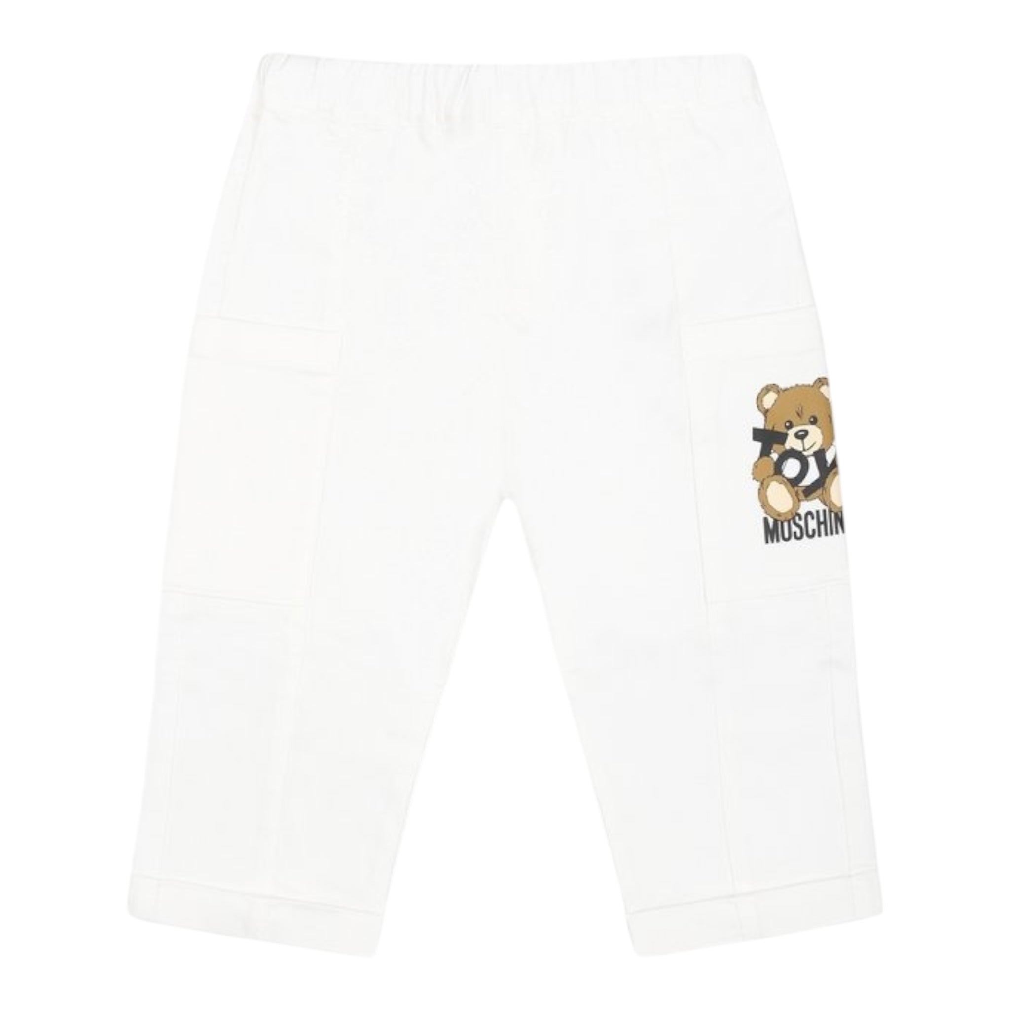 Moschino Pantalone Tinta Unita con Elastico In Vita per Bambino MUP05C BIANCO MOSCHINO 