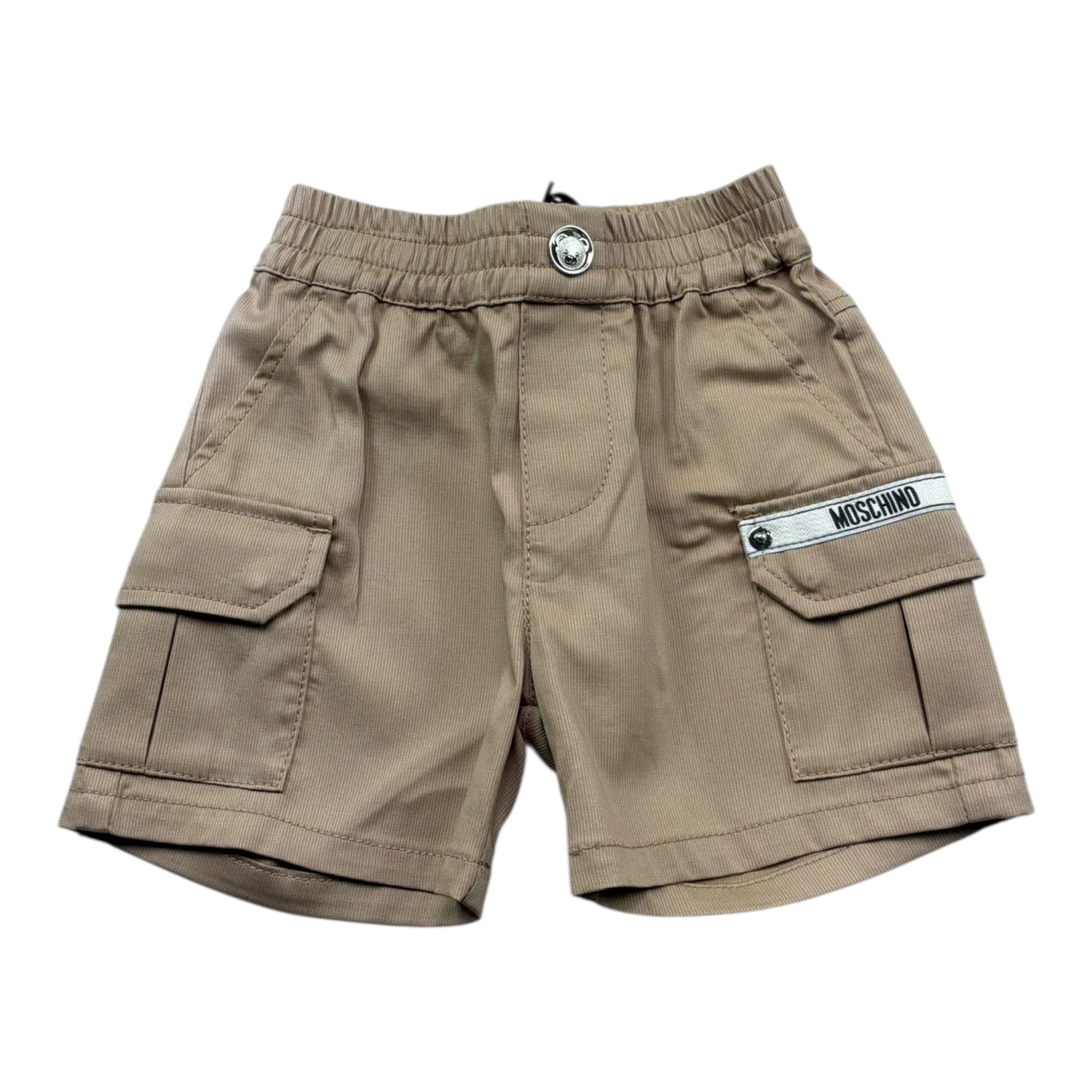Moschino Short Tinta Unita con Elastico In Vita per Neonata MUQ01Q BISCOTTO MOSCHINO 