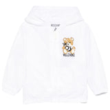 Moschino Giubbino Tinta Unita con Cappuccio per Neonato MUS022 BIANCO MOSCHINO 