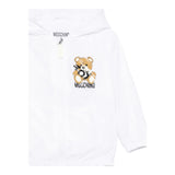 Moschino Giubbino Tinta Unita con Cappuccio per Neonato MUS022 BIANCO MOSCHINO 