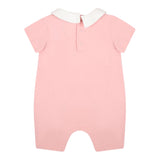 Moschino Pagliaccetto Tinta Unita con Stampa per Neonata MUT03T ROSA MOSCHINO 