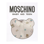 Moschino Pagliaccetto Tinta Unita con Stampa per Neonata MUY07J PANNA MOSCHINO 