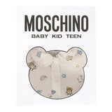 Moschino Pagliaccetto Tinta Unita con Stampa per Neonata MUY07J PANNA MOSCHINO 
