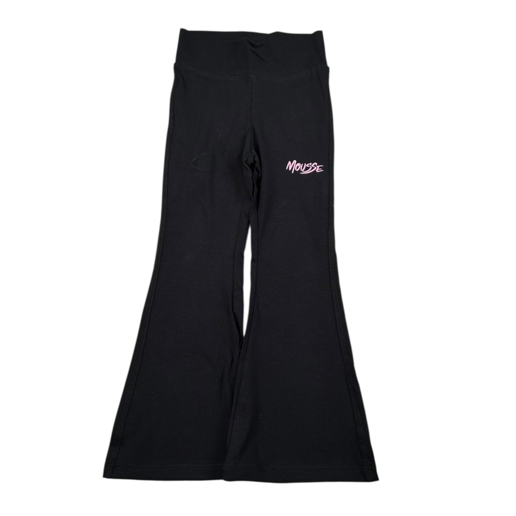 Mousse Leggins Tinta Unita con Stampa per Bambina BLACKLOGOJ NERO MOUSSE 