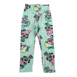 Mousse Leggins Tinta Unita con Stampa per Neonata DOLLFANTN VERDE ACQUA MOUSSE 