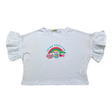 Mousse T-Shirt Girocollo Tinta Unita con Stampa per Neonata SKTSC377WN BIANCO MOUSSE 