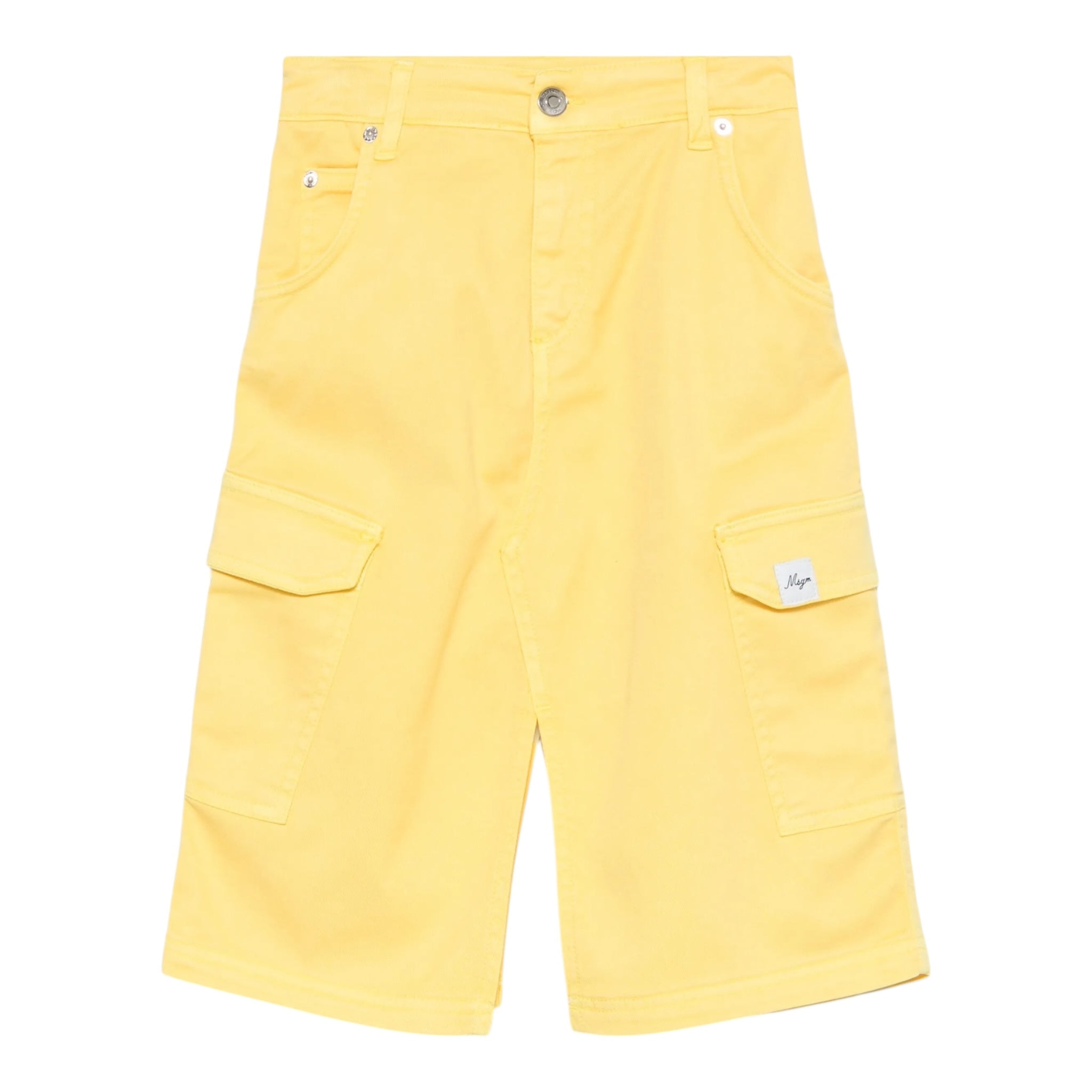 Msgm Gonna In Denim Tinta Unita con Girovita Regolabile per Bambina S5MSJGSK108 GIALLO MSGM 