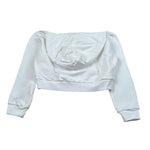N°21 Felpa Tinta Unita con Stampa E Cappuccio per Bambina N2101Q BIANCO N°21 