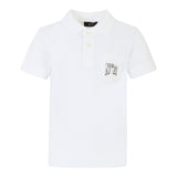N°21 Polo Mezza Manica Tinta Unita con Stampa per Bambino N2103I BIANCO N°21 