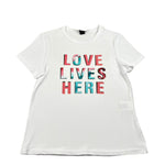 Naice T-Shirt Girocollo Tinta Unita con Stampa per Bambina 27132 BIANCO NAICE 