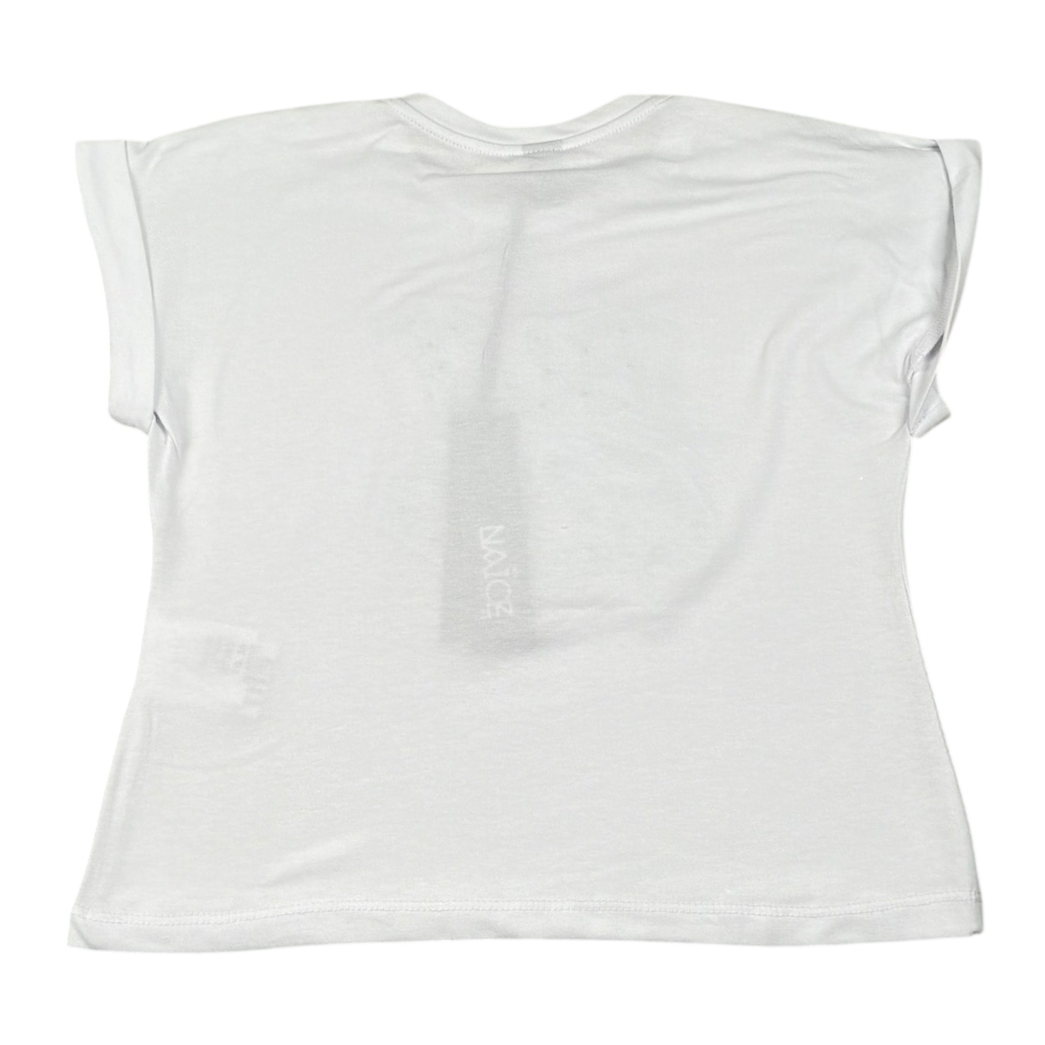 Naice t-shirt Tinta Unita con Stampa per Bambina 27143 BIANCO NAICE 