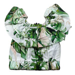 Naice Top Tinta Unita Stampa Fantasia per Bambina FNBSH16926 BIANCO NAICE 